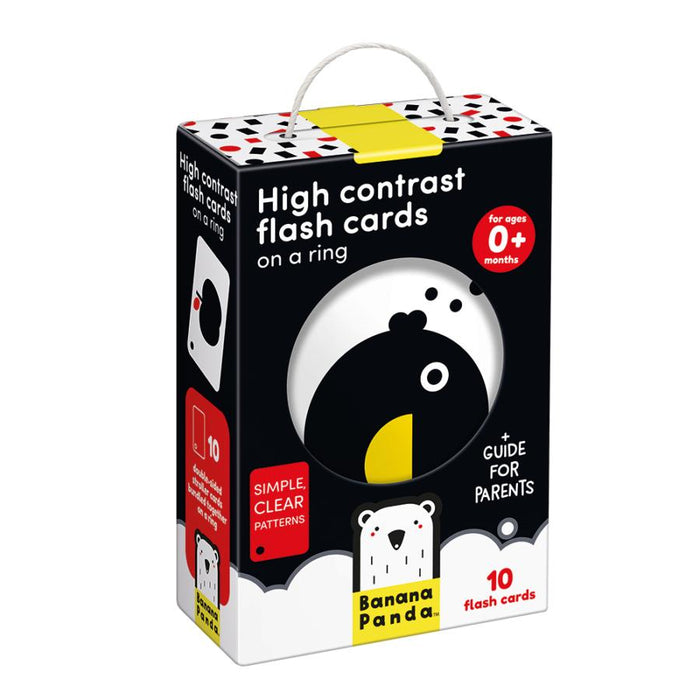 Banana Panda High Contrast Flash Cards on a Ring 0+