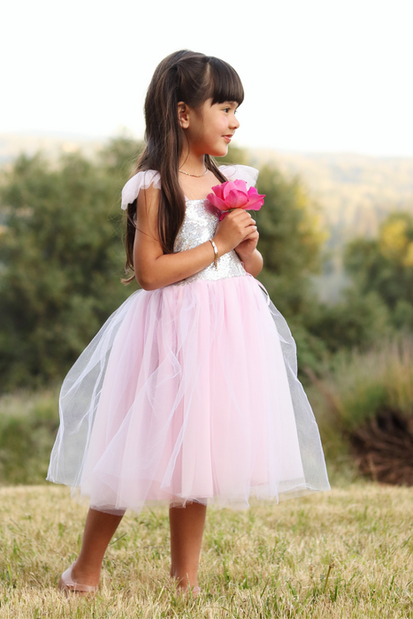 Creative Education Sequins Princess Dress 3-4 (Pink/Blue/Purple)