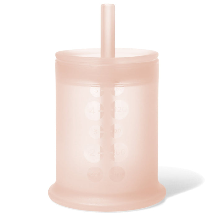 Olababy Traning Cup with Lid + Straw | Coral