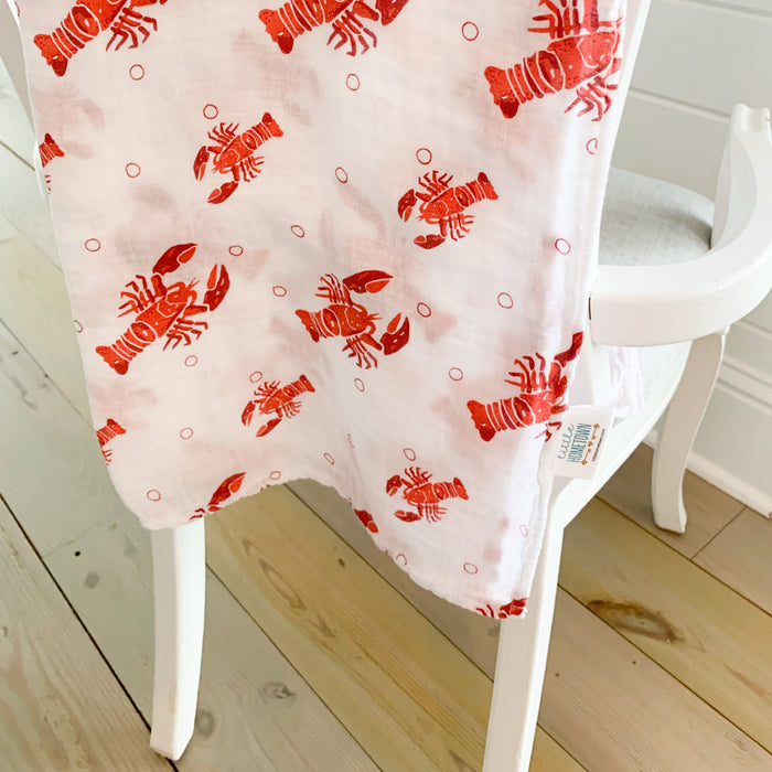 Little Hometown Heads and Tails Baby Muslin Swaddle Receiving Blanket