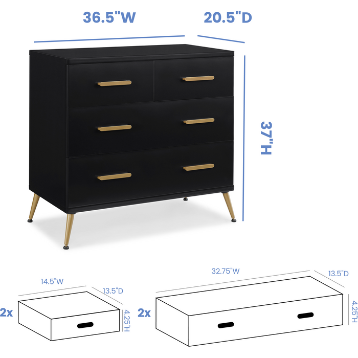 Delta Children Sloane 4-Drawer Dresser with Changing Top