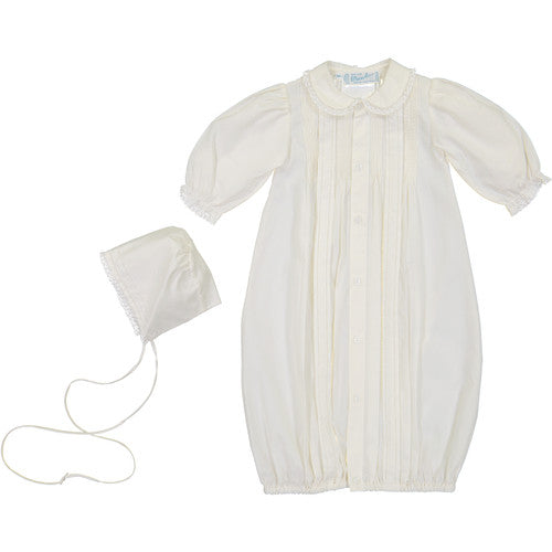 Feltman Brothers Girls Dot Take Me Home Gown & Hat - Ivory