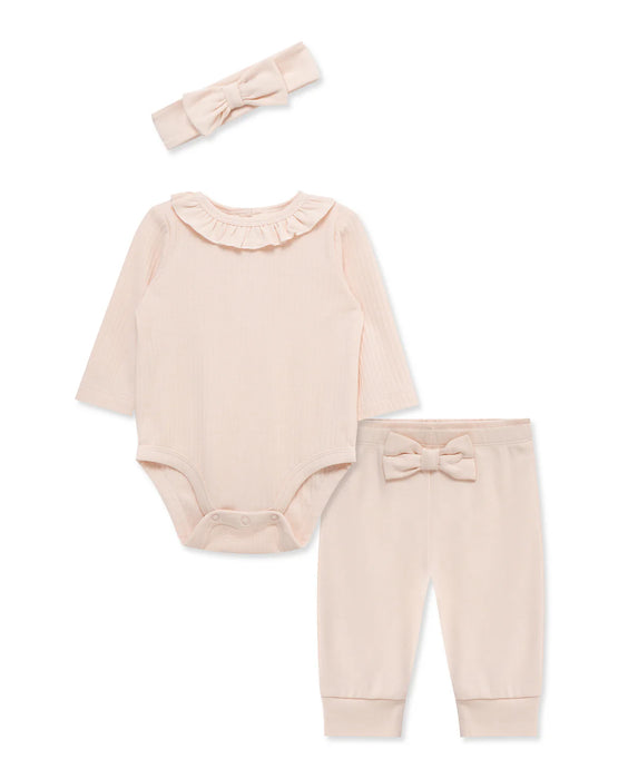 Little Me Pink Bodysuit Pant Set