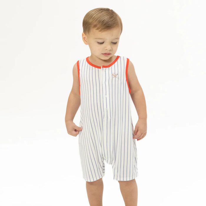Angel Dear Baseball Stripe Shortie Romper