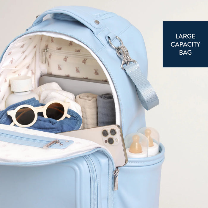 Itzy Ritzy Teddy Blue Boss Plus Backpack Diaper Bag