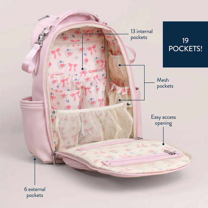 Itzy Ritzy Ribbons & Roses Boss Plus Backpack Diaper Bag
