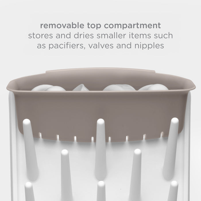 Ubbi Taupe Vertical Bottle Drying Rack