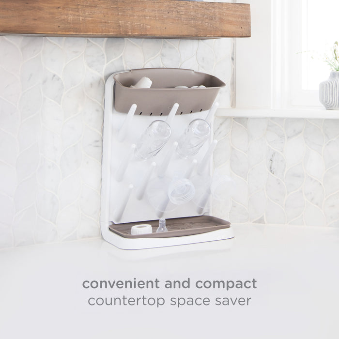 Ubbi Taupe Vertical Bottle Drying Rack