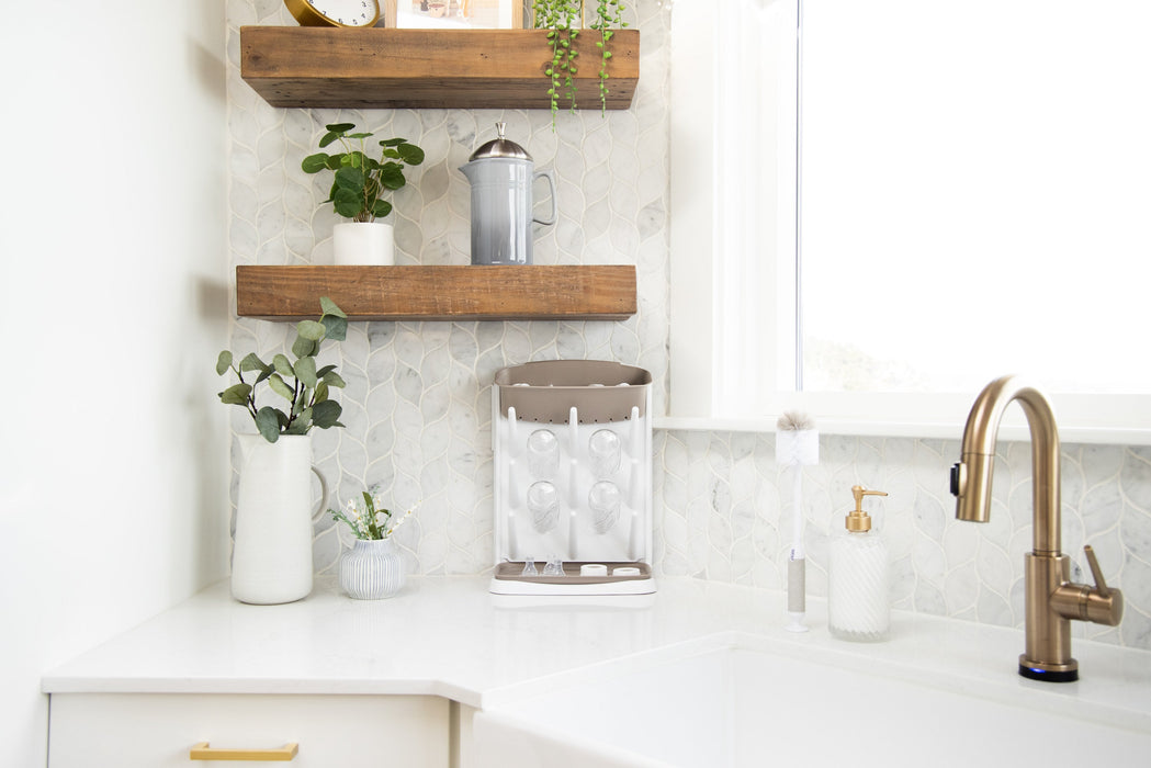 Ubbi Taupe Vertical Bottle Drying Rack