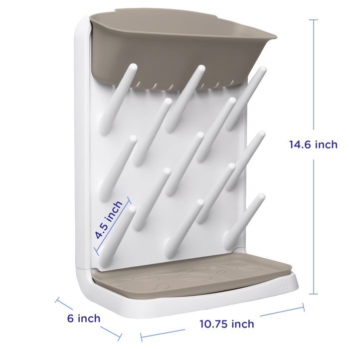 Ubbi Taupe Vertical Bottle Drying Rack