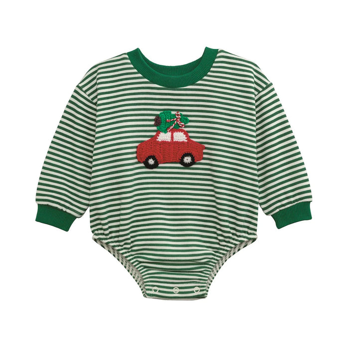 Mud Pie Christmas Car Sweatshirt Bubble 3-6 M