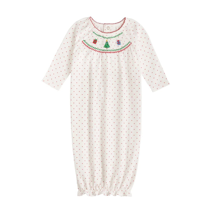 Mud Pie Christmas Smocked Gown