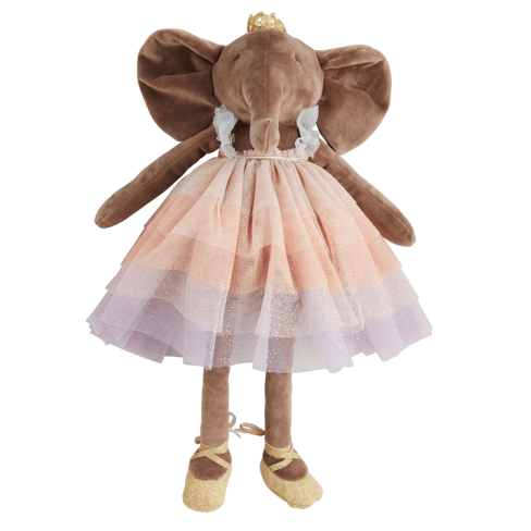 Mud Pie Elephant Velvet Princess Plush