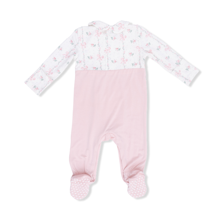 Angel Dear Dainty Buds and Bows Zipper Footie