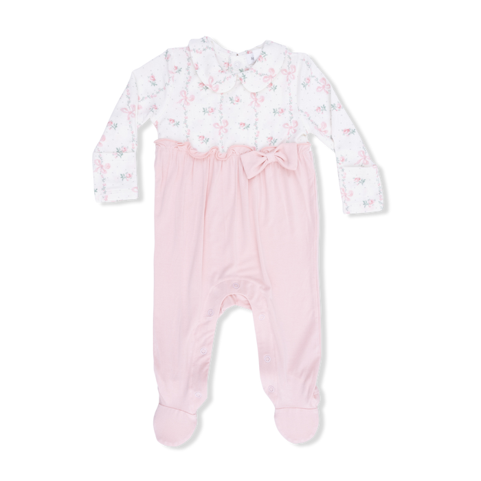 Angel Dear Dainty Buds and Bows Zipper Footie