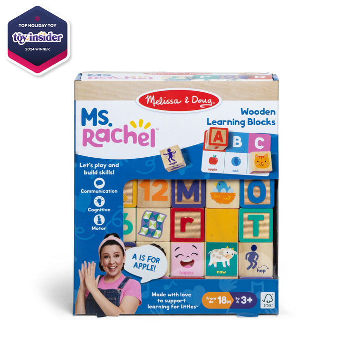 Ms. Rachel Wooden Learning Blocks & Activity Cards