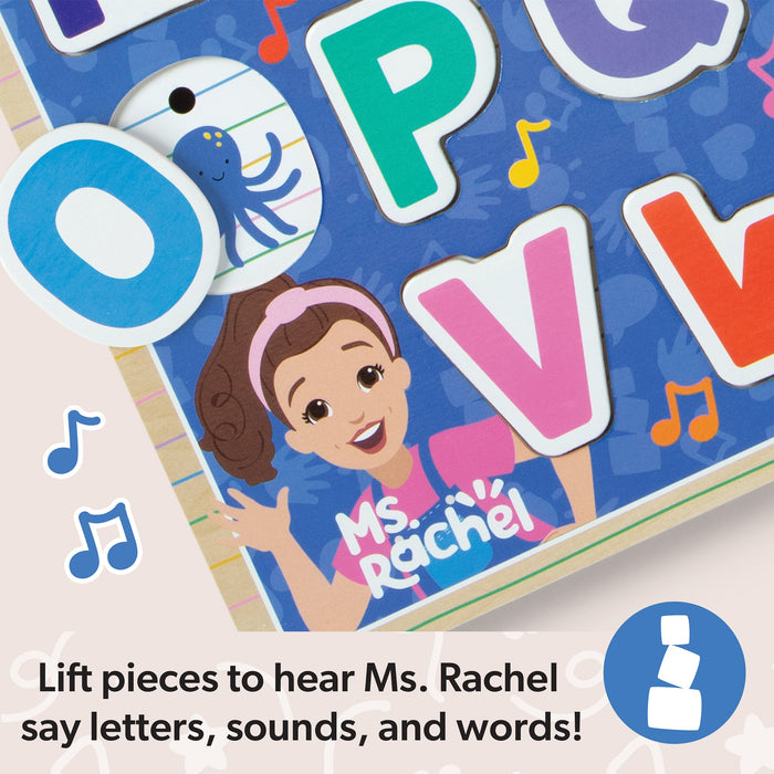 Ms. Rachel Wooden Alphabet Phonics Puzzle