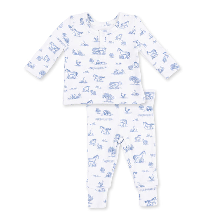 Angel Dear Farm Friends L/S Henley Play Set