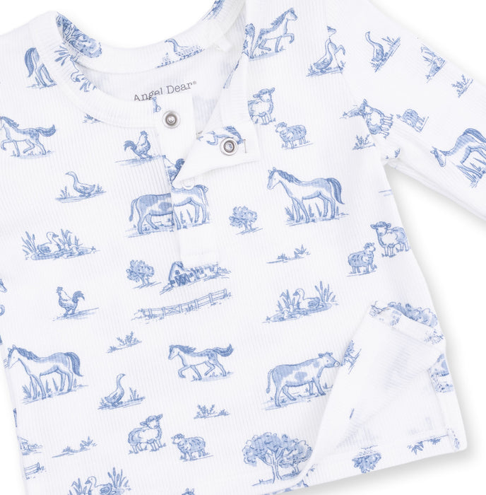 Angel Dear Farm Friends L/S Henley Play Set