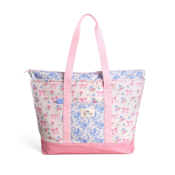 Itzy Ritzy Canvas Tote Bag Ribbons and Roses