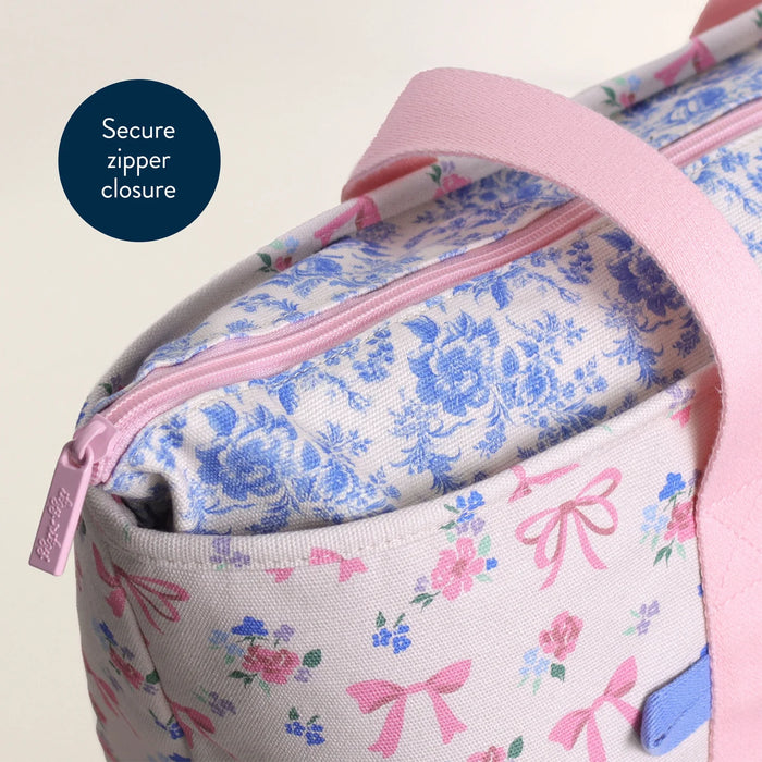 Itzy Ritzy Canvas Tote Bag Ribbons and Roses