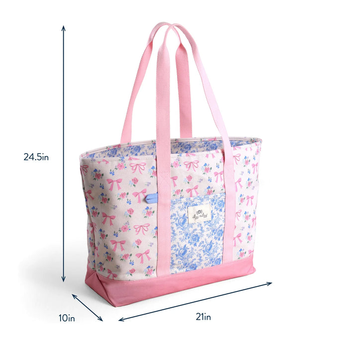 Itzy Ritzy Canvas Tote Bag Ribbons and Roses