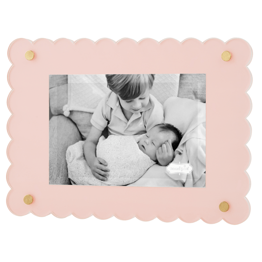 Mud Pie Pink Scalloped Acrylic Frame