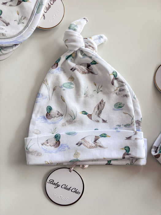 Baby Club Chic Mallard Ducks Printed Hat w/Knot