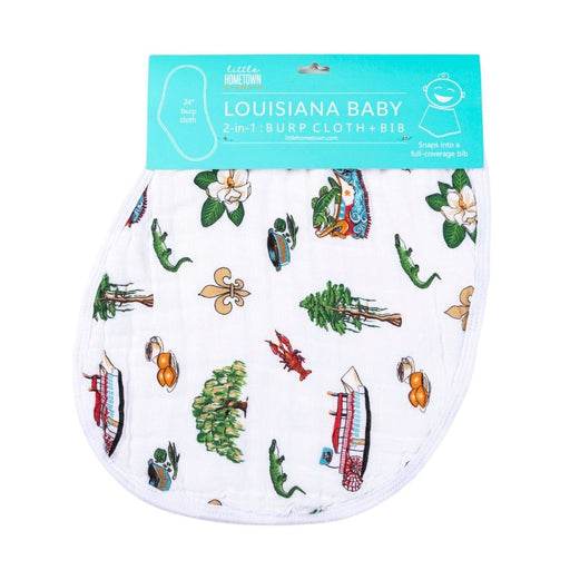 Little Hometown Louisiana Baby Burp and Bib — Cullen's Babyland