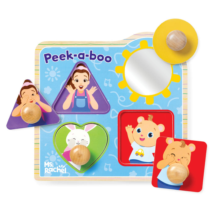 Ms. Rachel Wooden Peek a Boo Peg Puzzle
