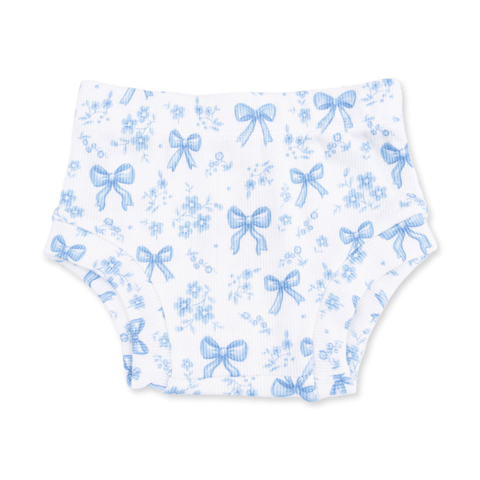 Angel Dear Blue Bows and Flowers Dress and Bloomer