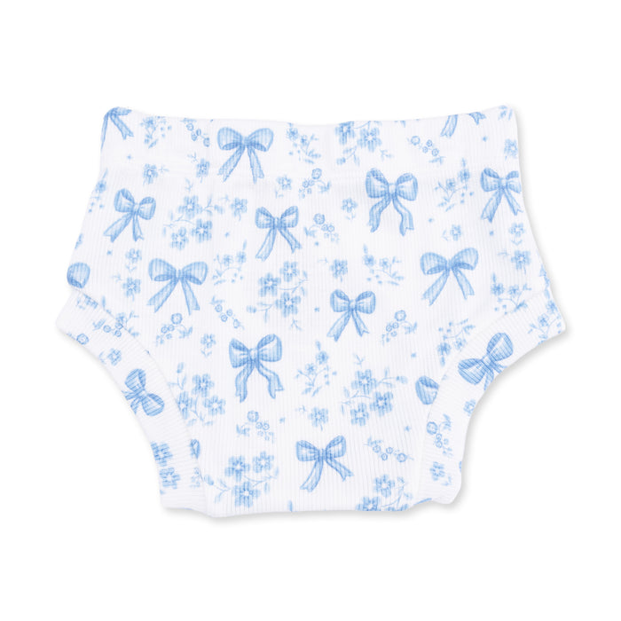 Angel Dear Blue Bows and Flowers Dress and Bloomer