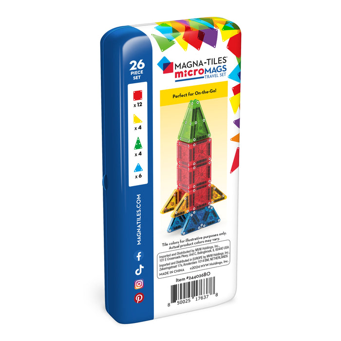 Magna-Tiles MicroMAGS 26pc Travel Set
