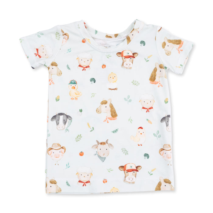 Angel Dear Baby Farm Faces S/S Loungewear Set