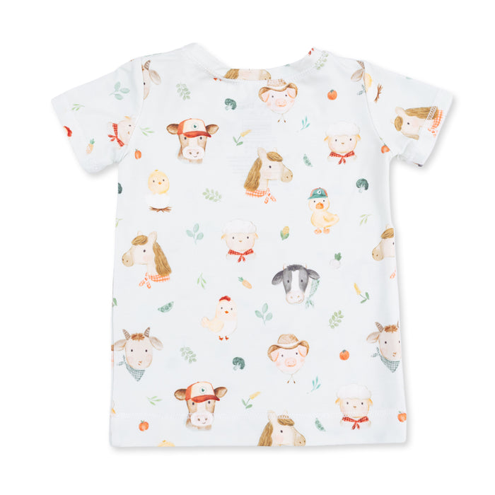Angel Dear Baby Farm Faces S/S Loungewear Set
