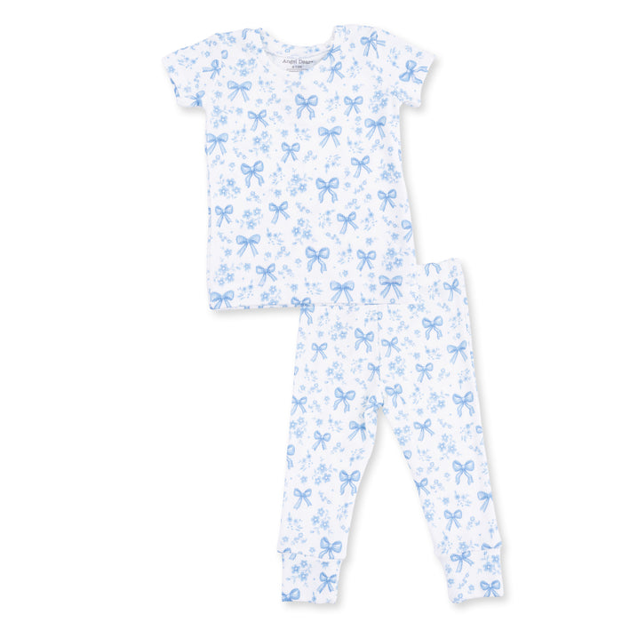 Angel Dear Blue Bows and Flowers Loungewear Set