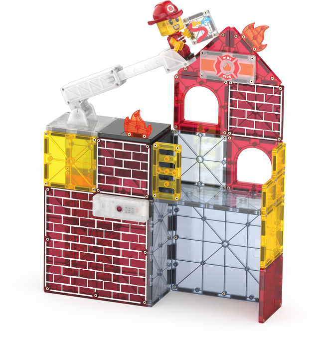 Magna-Tiles Fire Station 50pc Set