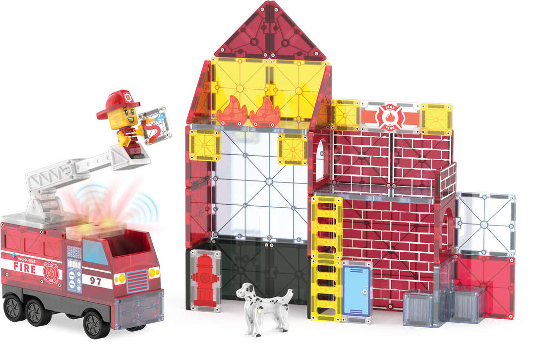 Magna-Tiles Fire Station 50pc Set