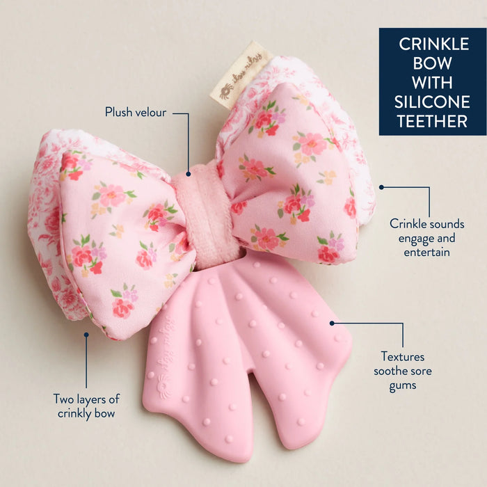 Itzy Ritzy Teensy Pink Crinkle Bow