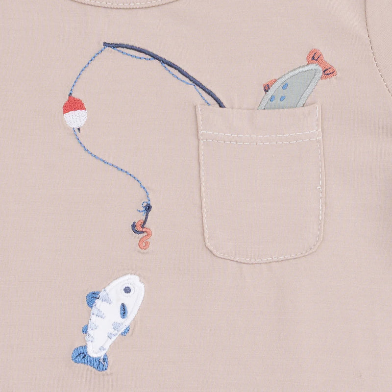 Angel Dear Gone Fishing Crew Neck Tee w/Cargo Short