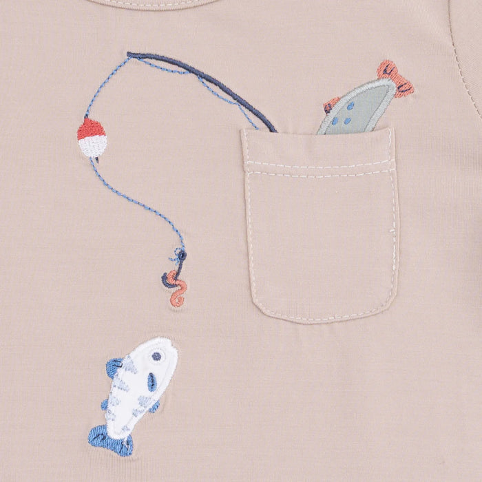 Angel Dear Gone Fishing Crew Neck Tee w/Cargo Short