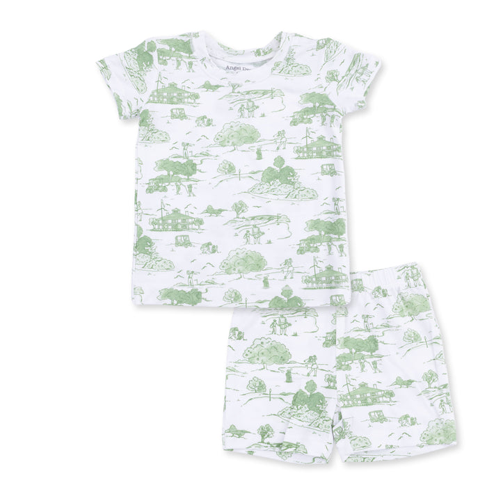 Angel Dear Golf Toile Green Loungewear Short Set