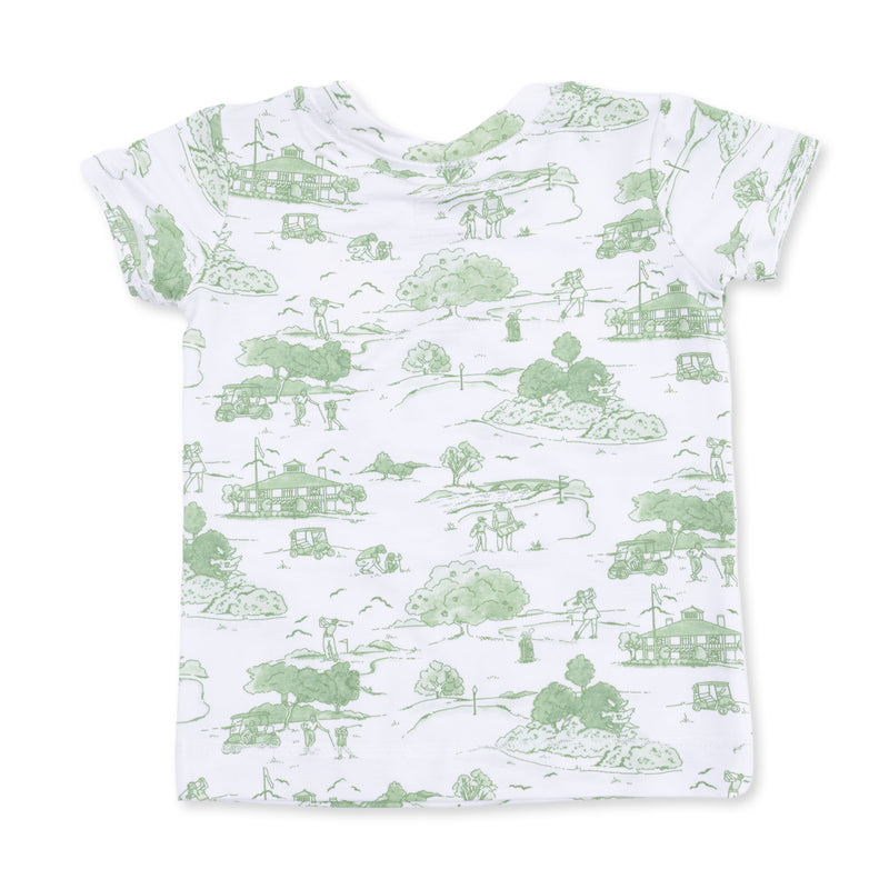 Angel Dear Golf Toile Green Loungewear Short Set