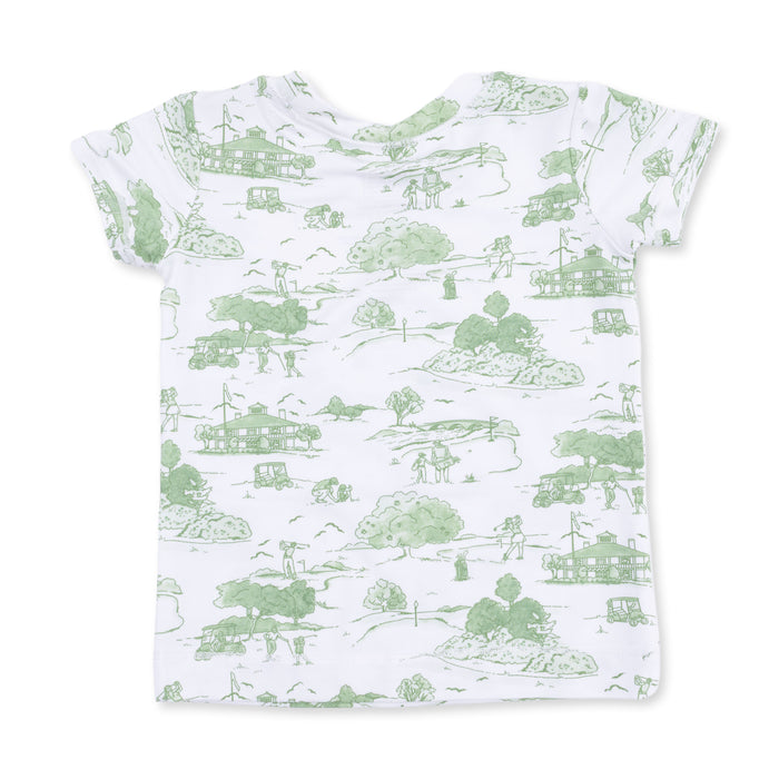 Angel Dear Golf Toile Green Loungewear Short Set