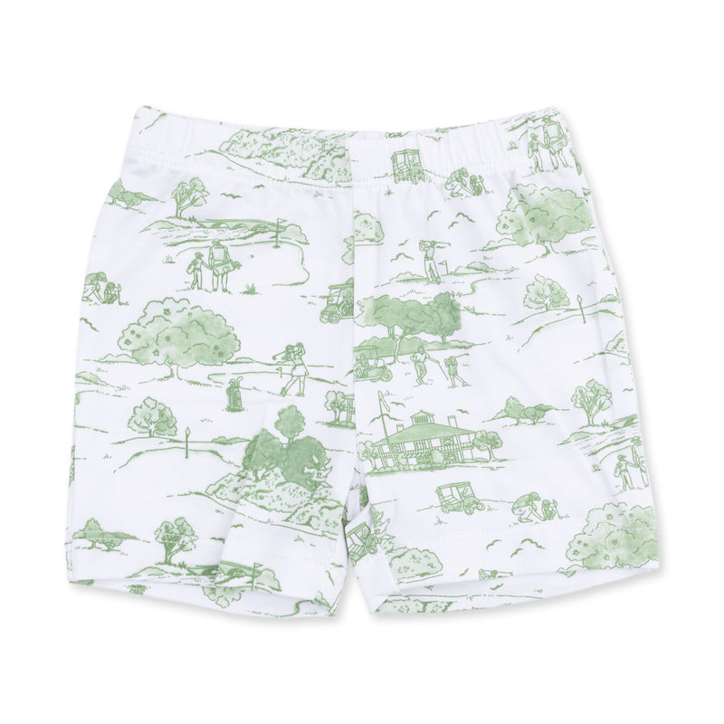 Angel Dear Golf Toile Green Loungewear Short Set