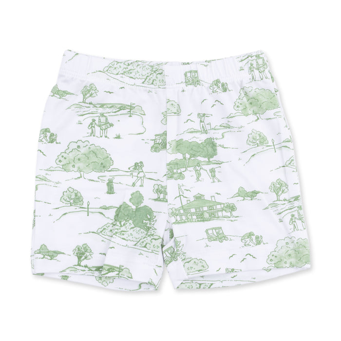 Angel Dear Golf Toile Green Loungewear Short Set