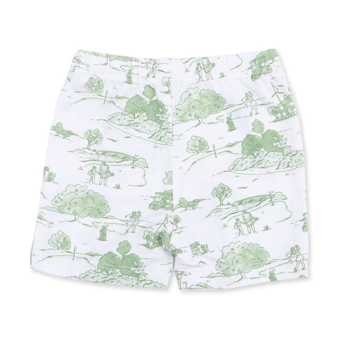 Angel Dear Golf Toile Green Loungewear Short Set