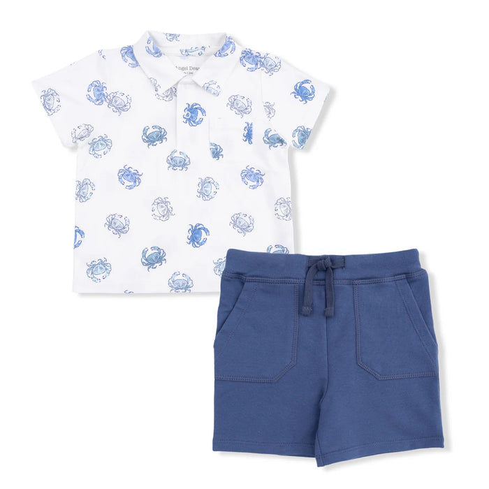 Angel Dear Blue Crab Polo and Short