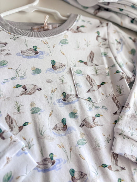 Baby Club Chic Mallard Ducks Printed Tee w/Pocket
