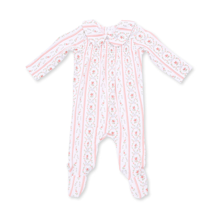 Angel Dear Marnie Rosebud Stripe Zip Footie